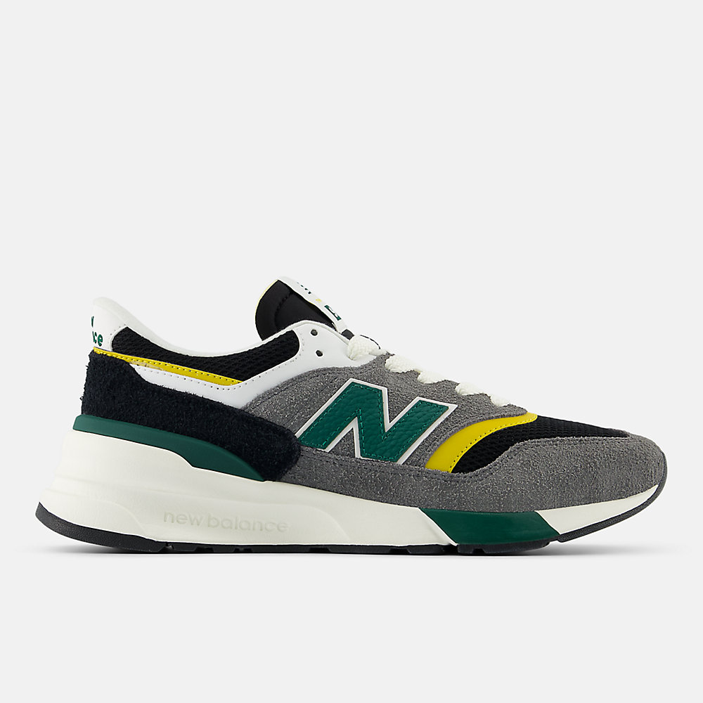 New Balance 997R Shoes Black with Marsh Green